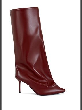 Azalea Wang Burgundy Stiletto Slouch Boots Sz 6